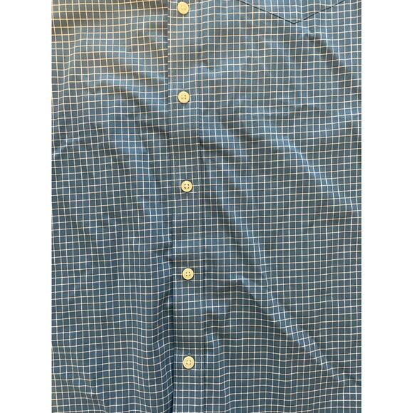 L.L.Bean All Cotton Mens XL Tall Shirt Button Down Blue/White Checker LongSleeve - Picture 10 of 12